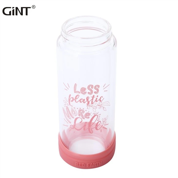 Stylish Reusable Food Grade Glass Travel Bottle For Smoothies Juice Tea Milk for sale